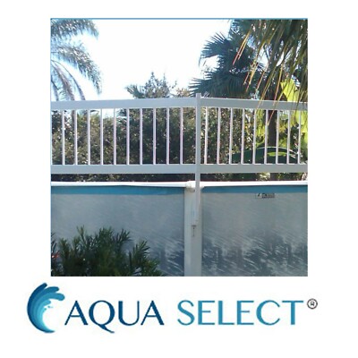Aqua Select Swimming Pool Resin Safety Fence "Kit C 2 Sections" - White