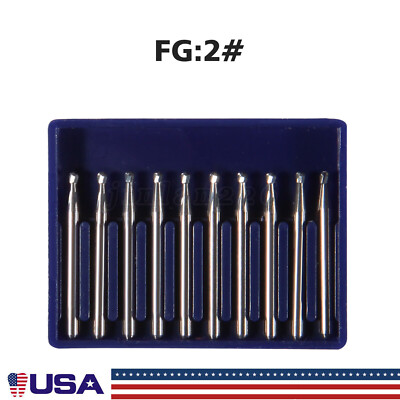 10-100Pcs Dental Carbide Burs for High Speed Handpiece Round Cone Bur Diamond FG