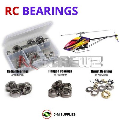 RCScrewZ Metal Shielded Bearings alg020b for T-REX 800E DFC (RH80E01XT) | SET