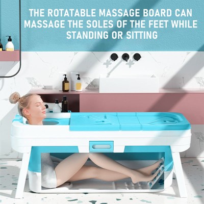 Folding Bathtub Adult Large Portable Collapsible Bath Tub Soaking Bath Water Tub