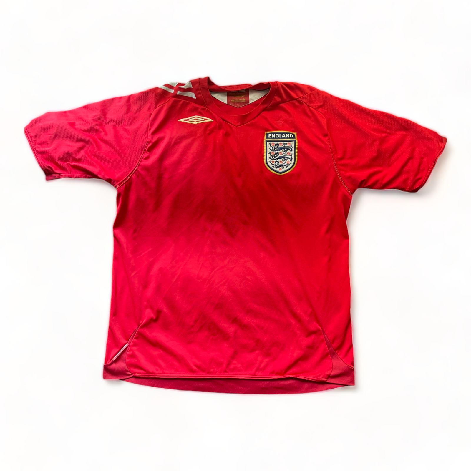 2006/08 ENGLAND AWAY REd SHIRT UMBRO Football Retro Vintage Soccer Jersey L 6943