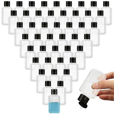 100PCS Travel Size Bottles 2oz Travel Shampoo Bottles Plastic Empty Bulk Mini...