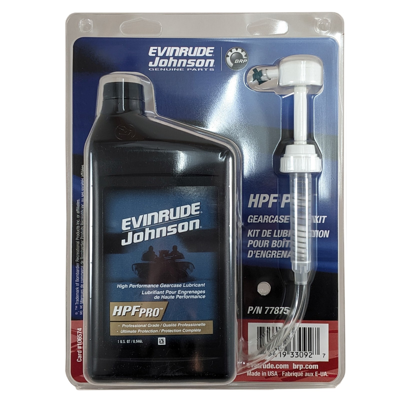 Johnson Evinrude OMC 778754 HPF PRO Gearcase Lubricant Kit