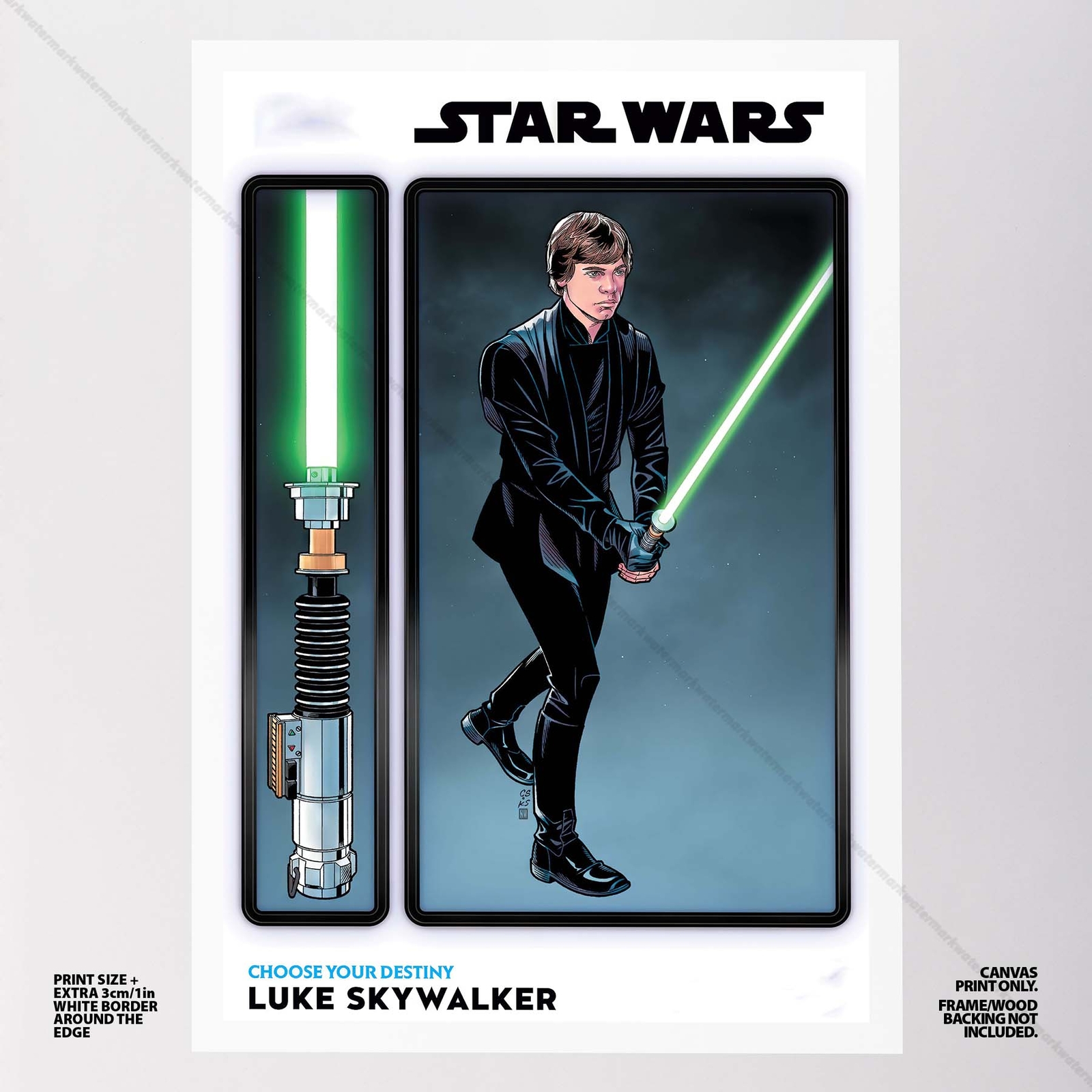 額付 ◆ STAR WARS ◆ コンセプトアート # 03◆　LUKEさま専用 Star Wars Luke Skywalker Poster Canvas Vol 3 #98 Movie Comic Book