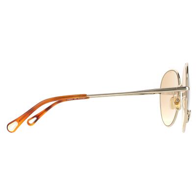 Pre-owned Chloé Chloe Sunglasses Ch0027s 006 Gold Brown Light Gold Mirror In Pink