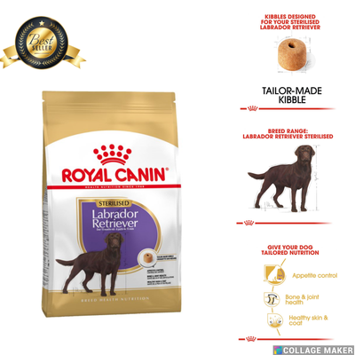 Sterilised Royal Canin Labrador Retriever Adult Dry Dog Food Bone