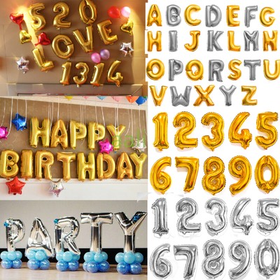 16quot42quot INCH Large Foil Letter Number Balloons Birthday Wedding Party Decoration