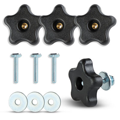 DCT | 5 Star Knobs Kit 5/16 -18 Threaded Knob Bolt with Knob Jig Knobs 4-Pack