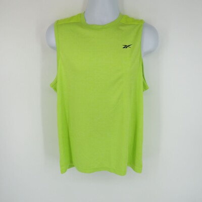 Reebok Men's Acid Yellow Speedwick Sleeveless Tee M NWT