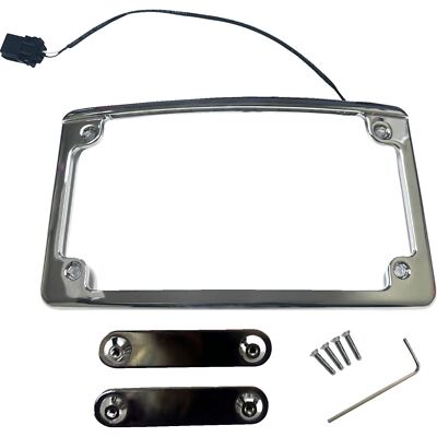 Custom Dynamics Lighted License Plate Frame - Chrome LPF-RAD-23CVO-C