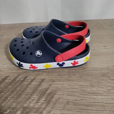  Micky Mouse Crocs Blue Kids Size 11