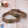 Jumpress Soft Leather Dog Collar for Small Medium Large Dogs, Heavy Duty Dog Collar Leather with Quick Release Metal Buckle, Durable and Adjustable for Large Dogs Walking (Brown, L)