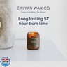 Calyan Wax Co. Soy Wax Candle, Seaside + Citrus Scented Candle, 57 Hour Burn Time, Aromatherapy Soy Candles, Non Toxic and Vegan Soy Wax, Amber Glass Jar Scented Candles, 7.2oz