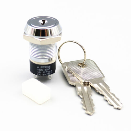 Metal 4 Pins ON-OFF A Series 2Position Electronic Lock Key Switch Key Cylinder