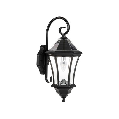 Gama Sonic Victorian Solar Wall Light, Outdoor Solar Lamp, Cast Aluminum Scon...