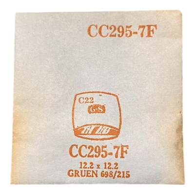Germanow-Simon Mach (GS) CC295-7F Watch Crystal 12.2x12.2 NOS Part Flexo Gruen