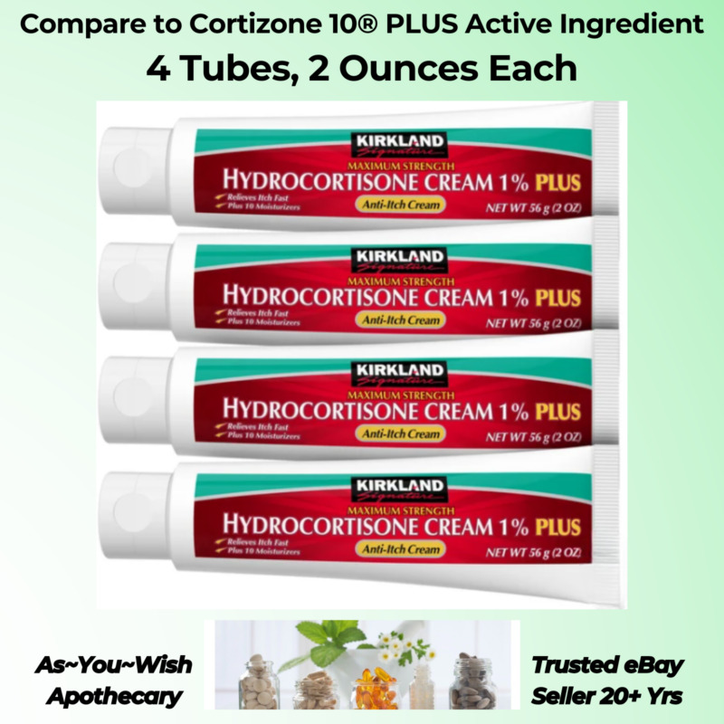 Kirkland Hydrocortisone 1% Anti-Itch Cream 8oz – Compare to Cortizone