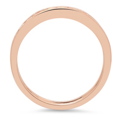 Pre-owned Pucci 2.3ct Princess Simulated Promise Bridal Channel Set Stacking Band 14k Rose Gold In White/colorless