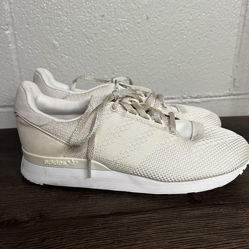 Adidas Mens ZX 500 OG Weave Sneakers Beige All White M21737 Adidas Mens ZX 500 OG Weave Sneakers Beige All White M21737
