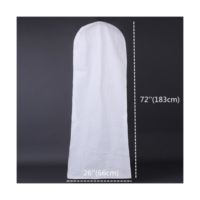 72'' Large Wedding Dress Bridal Gown Garment Zip Bag Clothes Cover Storage Pr...