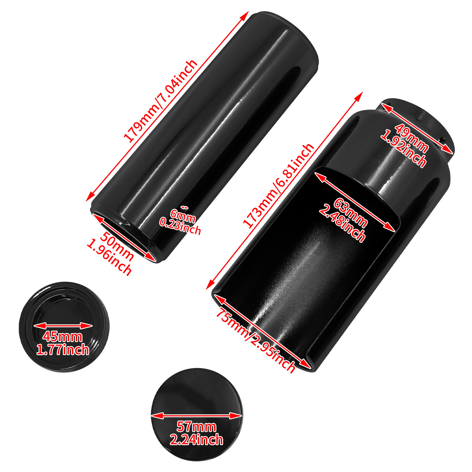 Motorcycle Front Fork Guard Cover Tube Cap Fit For Harley Dyna Street Bob 06-17