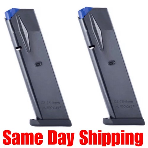 Two Mec-Gar CZ 75B, CZ 85B, SP-01 & Shadow Magazine-10 Round 9mm Mag-MGCZ7510B