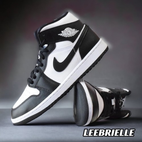 【ズ】 Nike Air Jordan ホワイト/ブラック Nike Air Jordan 1 Mid Panda Black White Women's Sizes DV0991