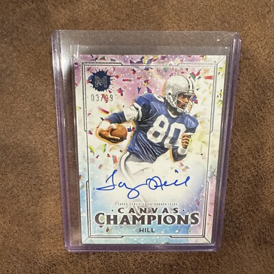 2023 Topps Motif Tony Hill On Card Auto 07/99 Canvas Champions Dallas CCA-THI