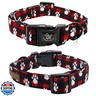 Elegant little tail Christmas Dog Collar, Pet Dog Collar Cotton Soft Red Plaid Winter Dog Collars Holiday with Quick Release Buckle Pet Puppy Collar for X-Small Puppy