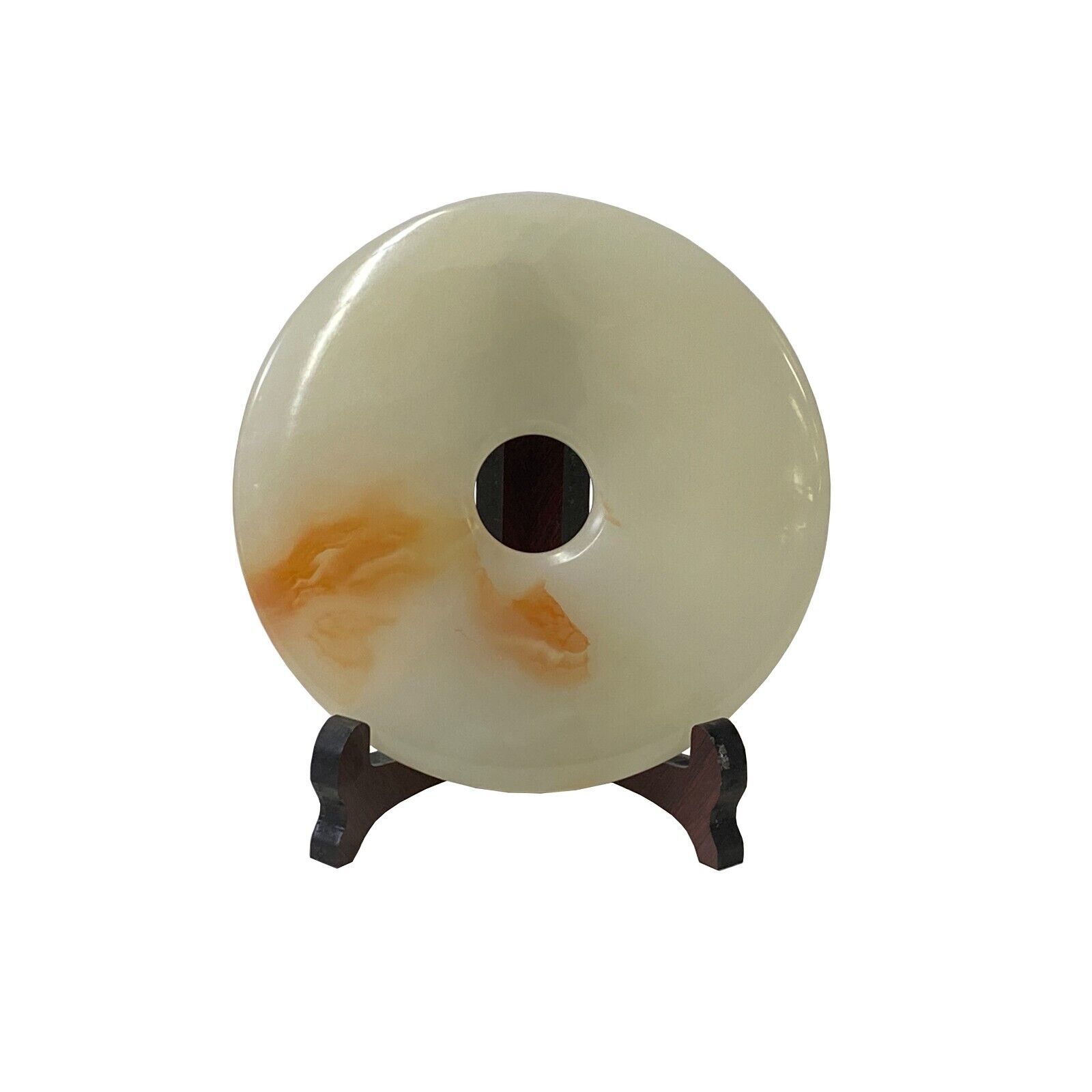 Natural White Brown Onyx Stone Round Fengshui Home Decor Display ws3178S Natural White Brown Onyx Stone Round Fengshui Home Decor Display ws3178S