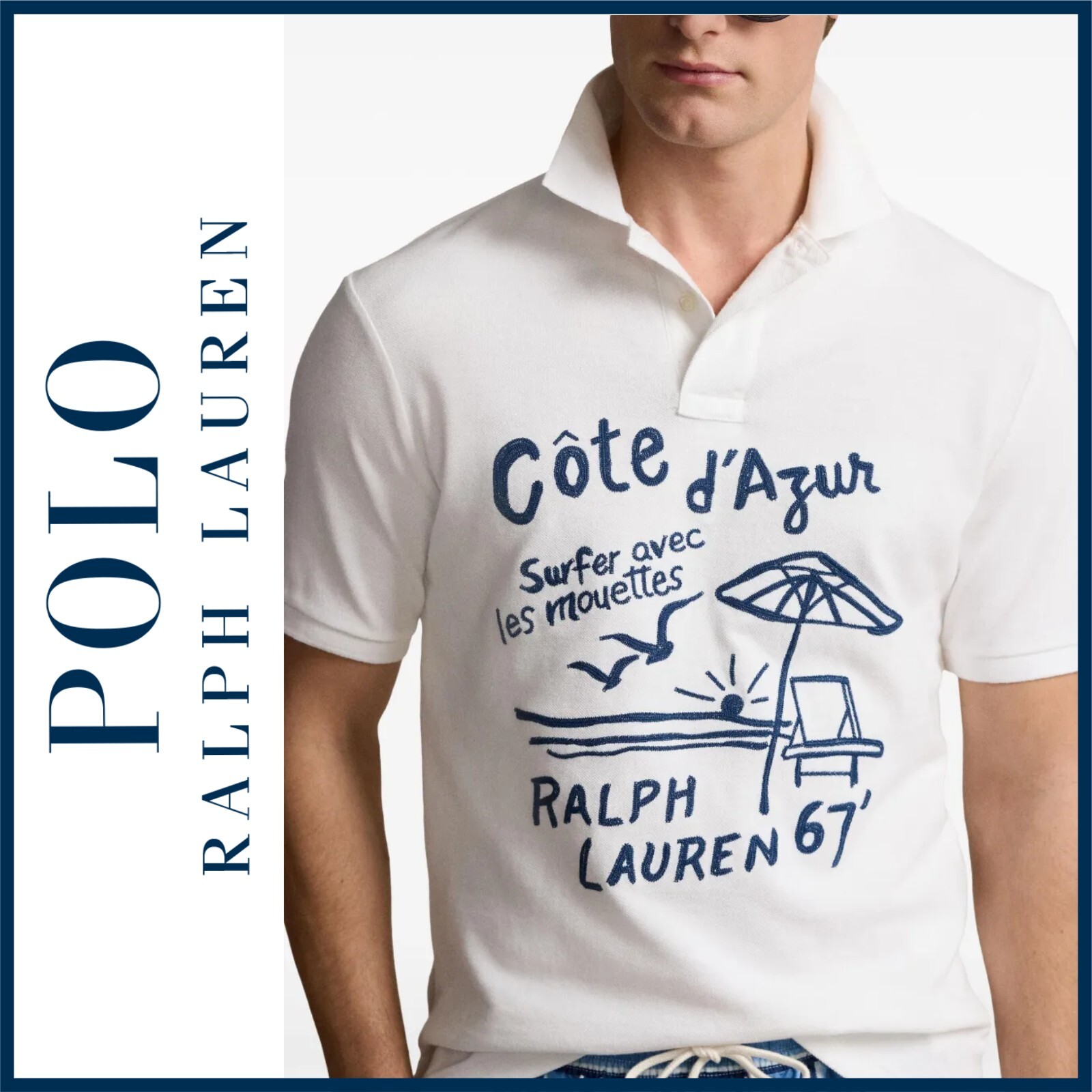 POLO RALPH LAUREN Classic Embroidered Polo Shirt-Cote d'Azur
