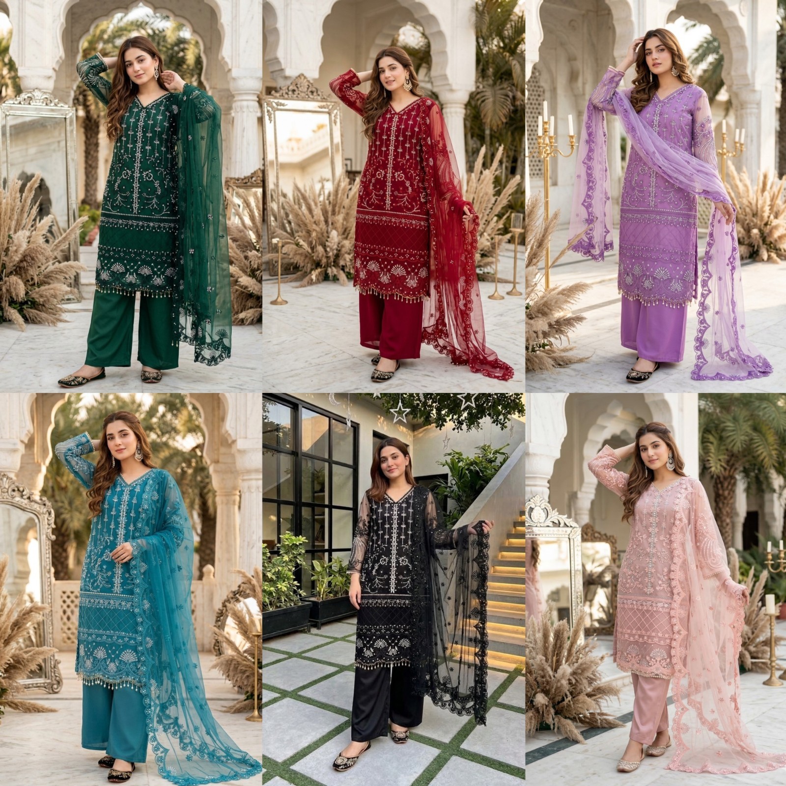 Elegant Designer Heavy Soft Net Silk Salwar Kameez With Net Dupatta For Women