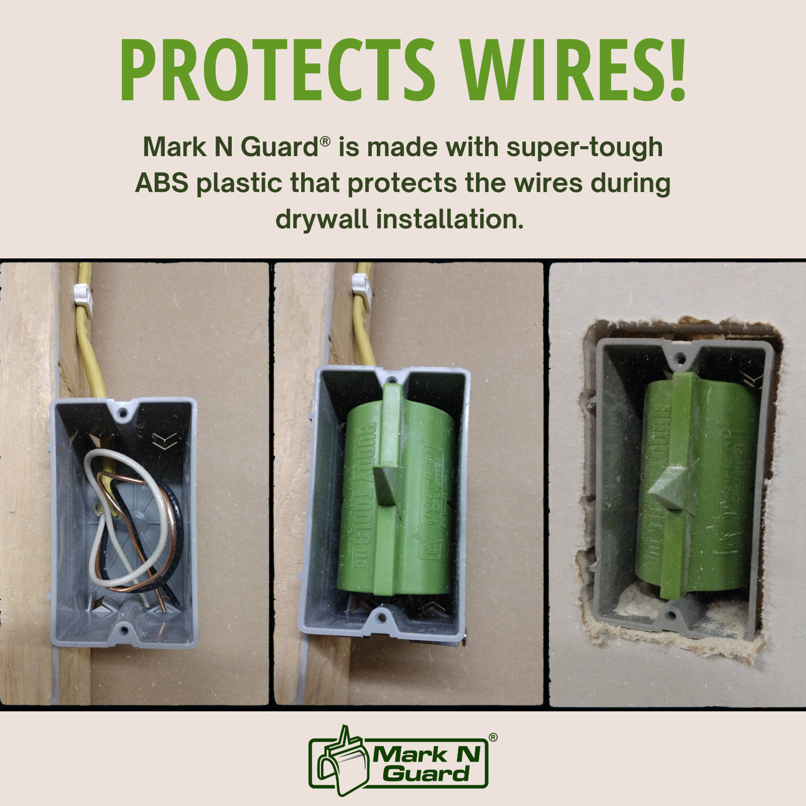 Buddy Tools Mark N Guard Drywall Outlet Marker Electrical Box Locating 5-PC NEW!