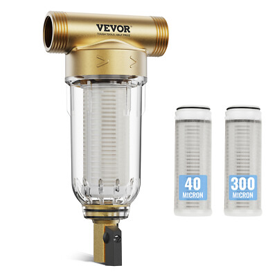 VEVOR Spin Down Filter 40 +300 Micron Whole House Sediment Filter for Well Water