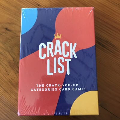 Crack List - the Crack-You-Up Categories Card Game 2+ Players age 10 and Older