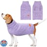BEAUTYZOO Small Dog Sweater -Turtleneck Pullover Classic Cable Knit Fuzzy Winter Coat Dog Cold Weather Clothes for Small Medium Dogs Puppy Girl Boys,Purple SM
