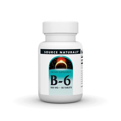 Source Naturals, Inc. Витамин В-6, 500 мг, 50 таблеток