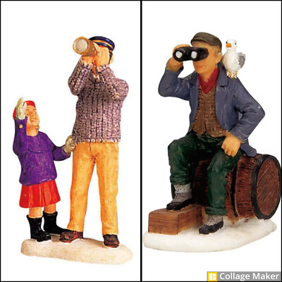 Lemax 1999 Let Me See & Light House Keeper Plymouth Corners #12530 Dock Sailor