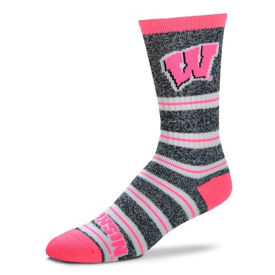Носки в меланжевую полоску Wisconsin Badgers, средний размер (6-11)