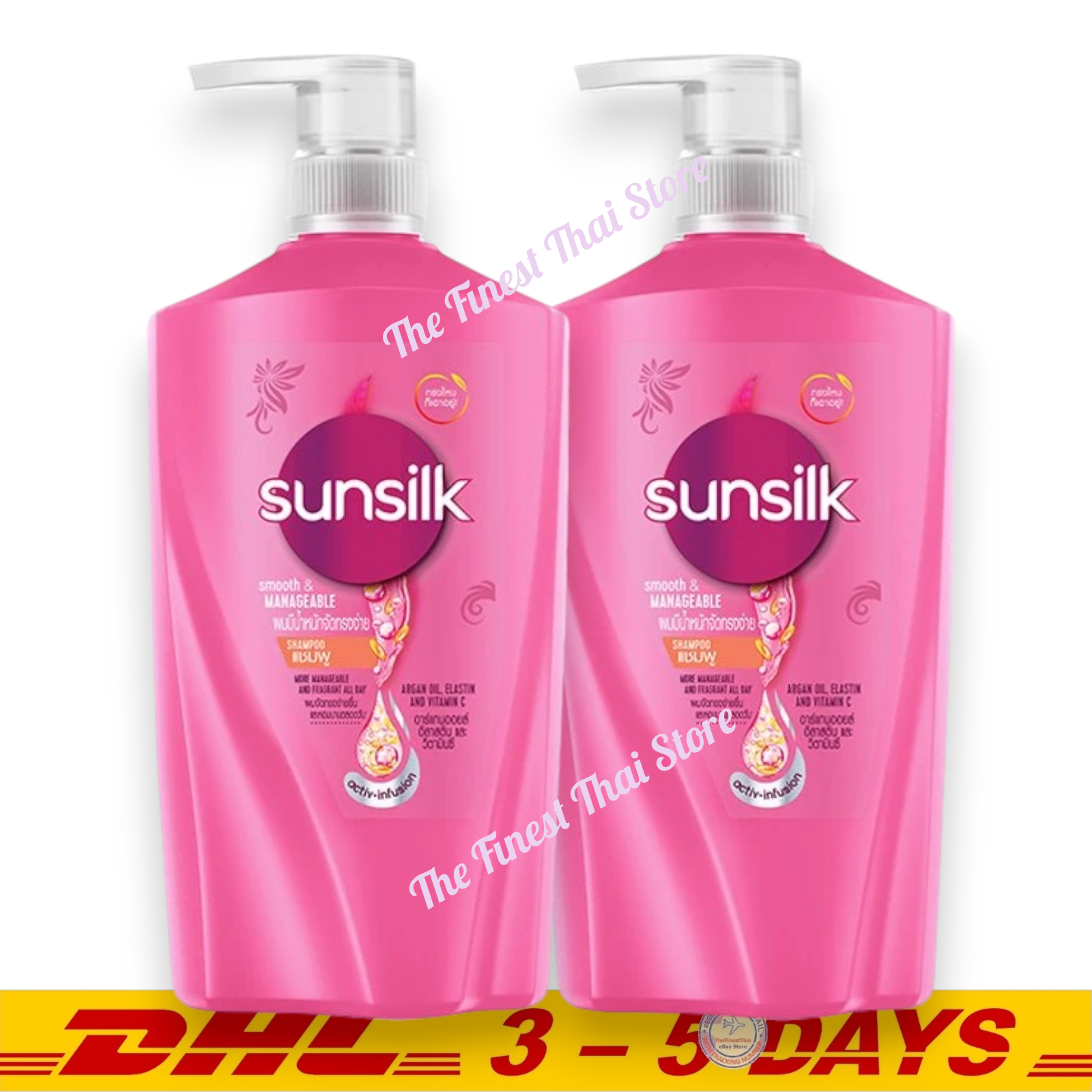 ゆり　Sunsilk Smooth & Manageable 10本 Sunsilk Smooth & Manageable Shampoo 520ml pack of 2 bottles
