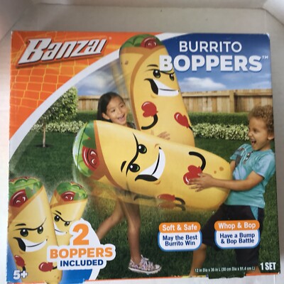 Banzai Burrito Boppers Soft and Safe Inflatable Bop Toy Pack Of 2 New