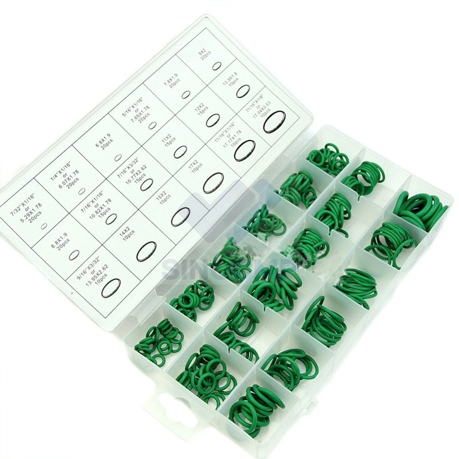 270pcs O-Rings Seal Set Auto Rubber Washer Assortment Kit Fit Air Conditioning