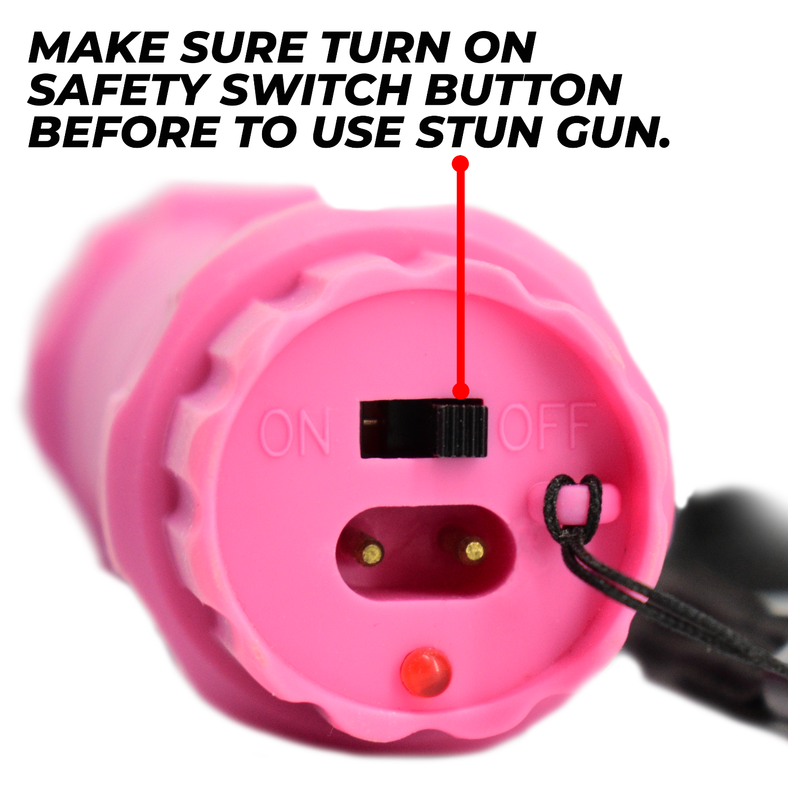 FIGHTSENSE HEAVY DUTY STUN GUN WITH LED FLASHLIGHT FOR WOMEN SELF DEFENSE