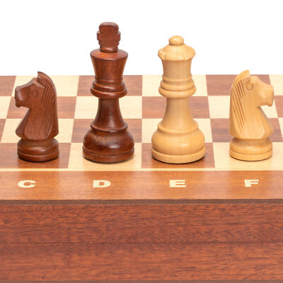 Husaria Professional Staunton Tournament No. 4 Wooden Chess Game Set, 3'' Kings