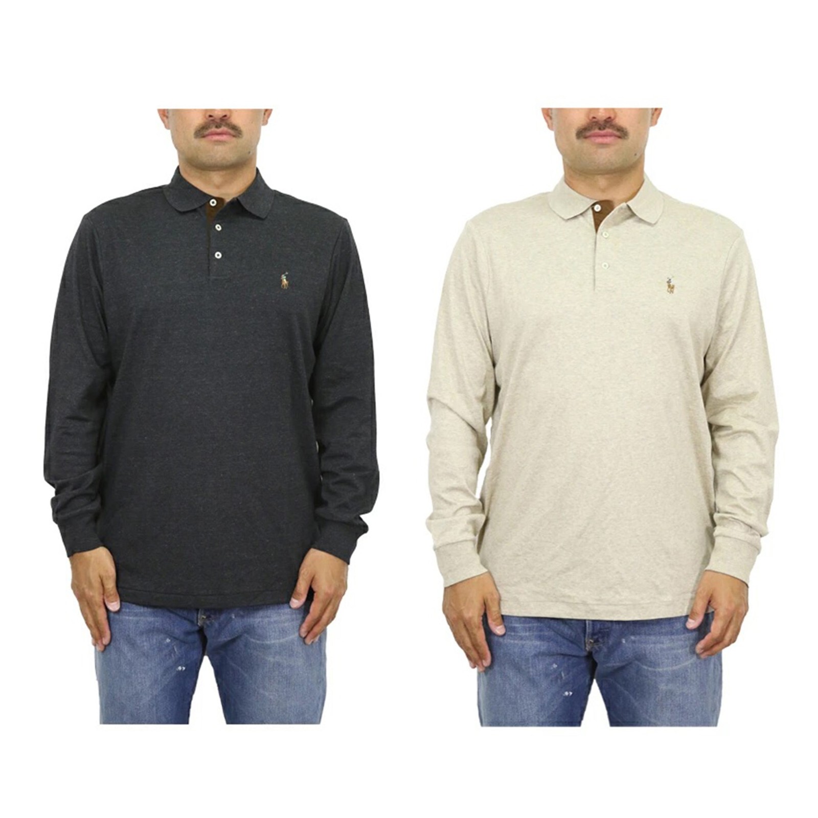 Polo Ralph Lauren Soft Touch Classic Fit Long Sleeve Polo Shirt - 2 colors -