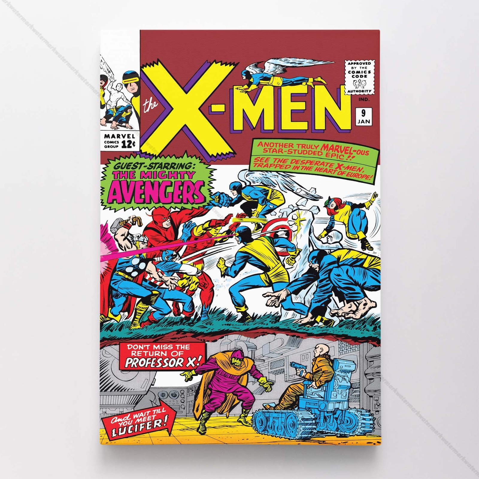 Uncanny X-Men Poster Canvas Vol 1 #9 Xmen Marvel Comic Book Art Print
