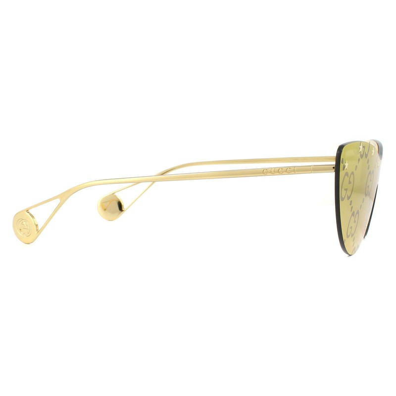 Gucci Sunglasses GG0666S 003 Gold Green 