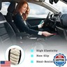 Ziciner Elastic Fuzzy Steering Wheel Cover, 15'' Soft Steering Wheel Protector for Warm Winter, Anti-Slip Fluffy Car Wheel Covers, Universal Car Interior Decor Accessories for Women Men (Black)
