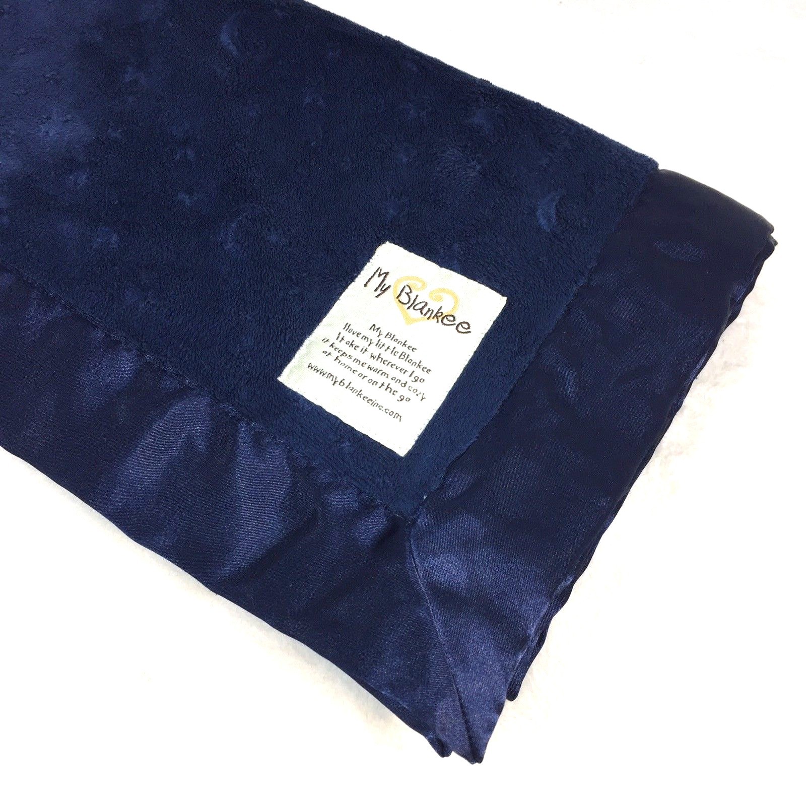 My Blankee Lovey Security Blanket Star Moon Print Navy Blue Baby Soft ST