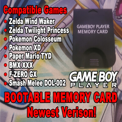 GameBoy Player GameCube Boot Disc Replacement Memory Card